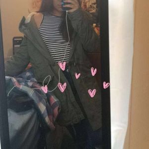 Forest green winter coat